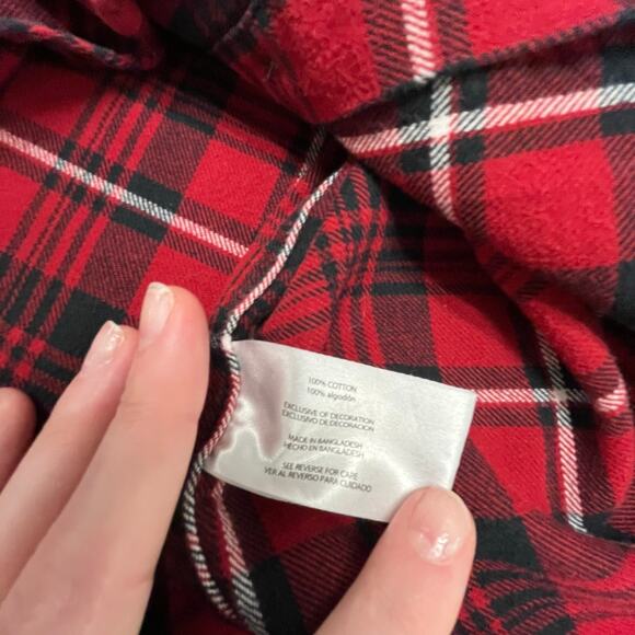 Eddie Bauer Flannel‎ Shirt Red Black Mens XL Tartan Plaid Long Sleeve Button Up - Picture 8 of 10
